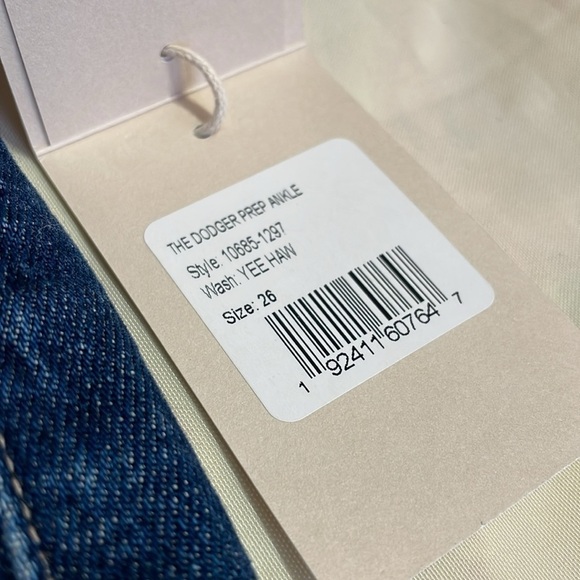 NEW! MOTHER- The Dodge Prep Ankle Jeans in Mid Wash Yee Haw Size 26 - Picture 8 of 9